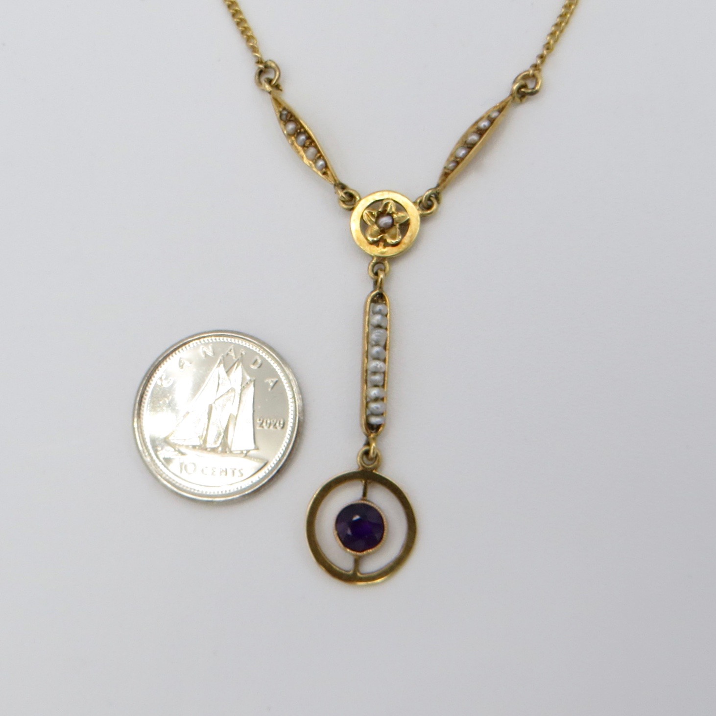 Victorian Amethyst & Pearl Necklace