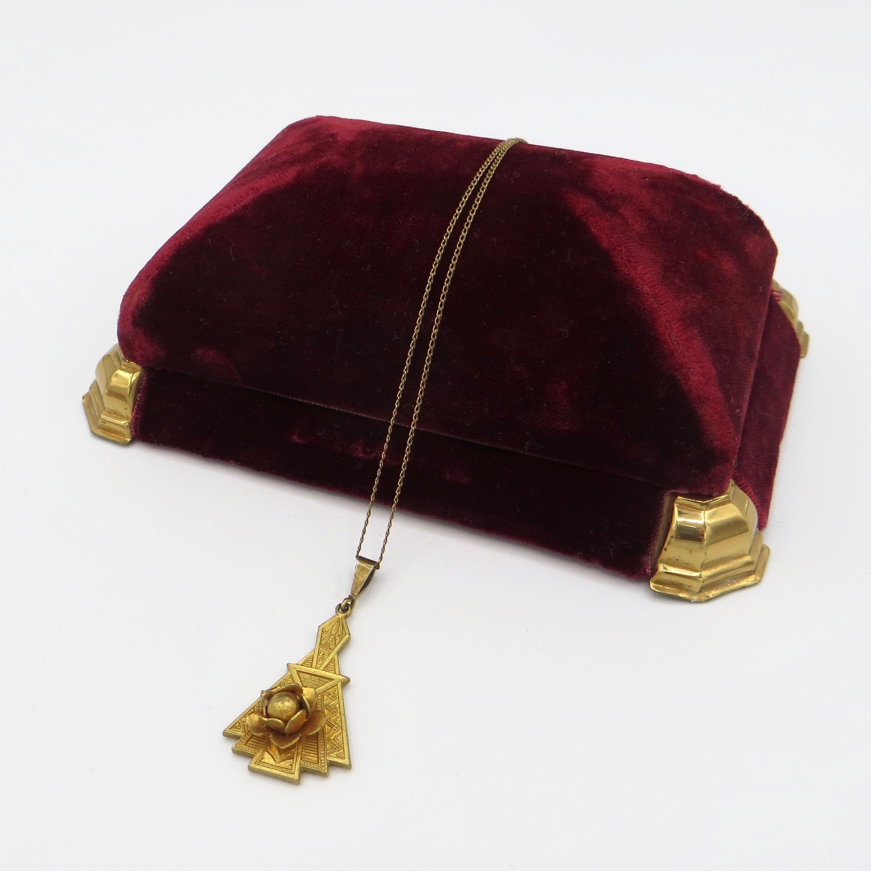Geometric Rose Necklace