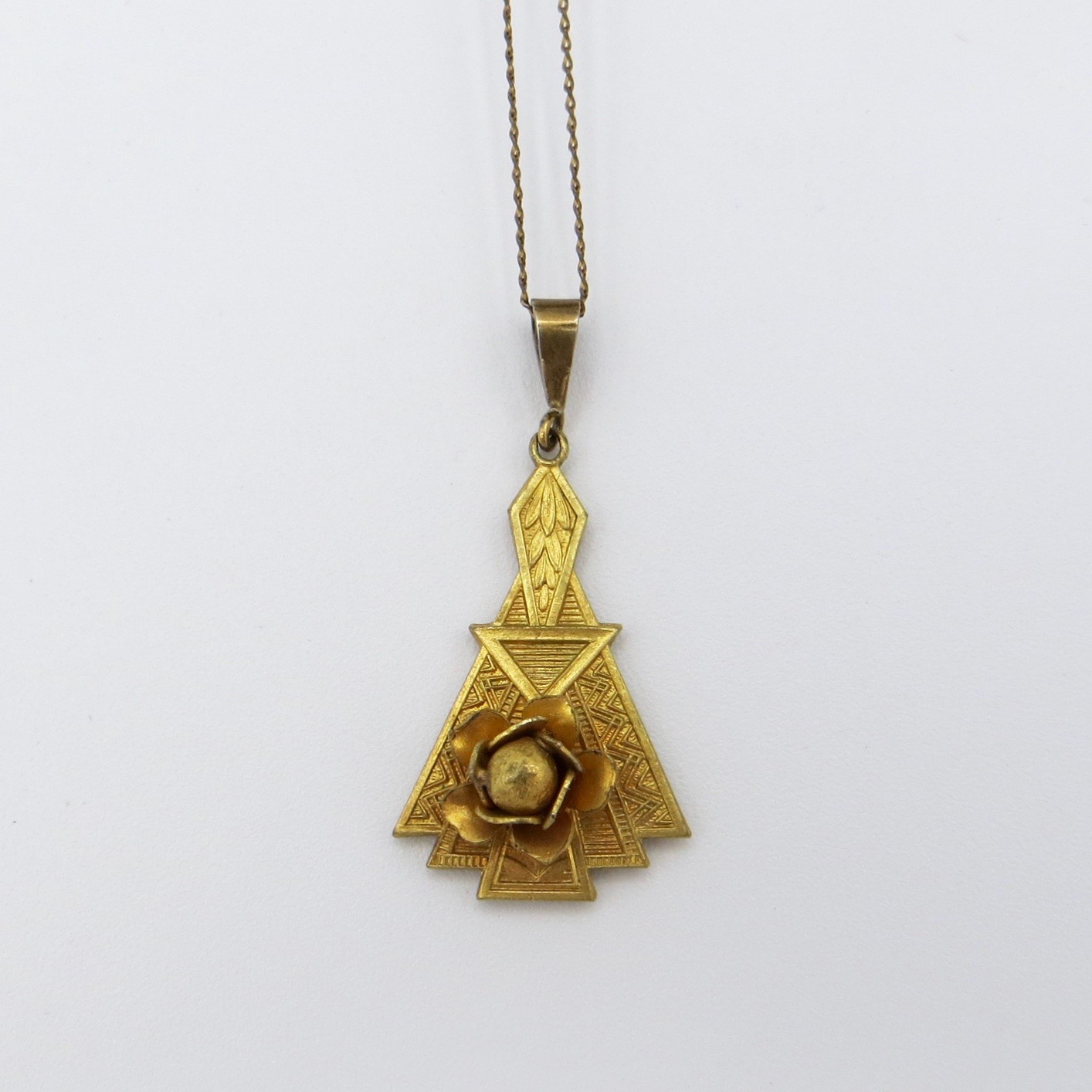 Geometric Rose Necklace