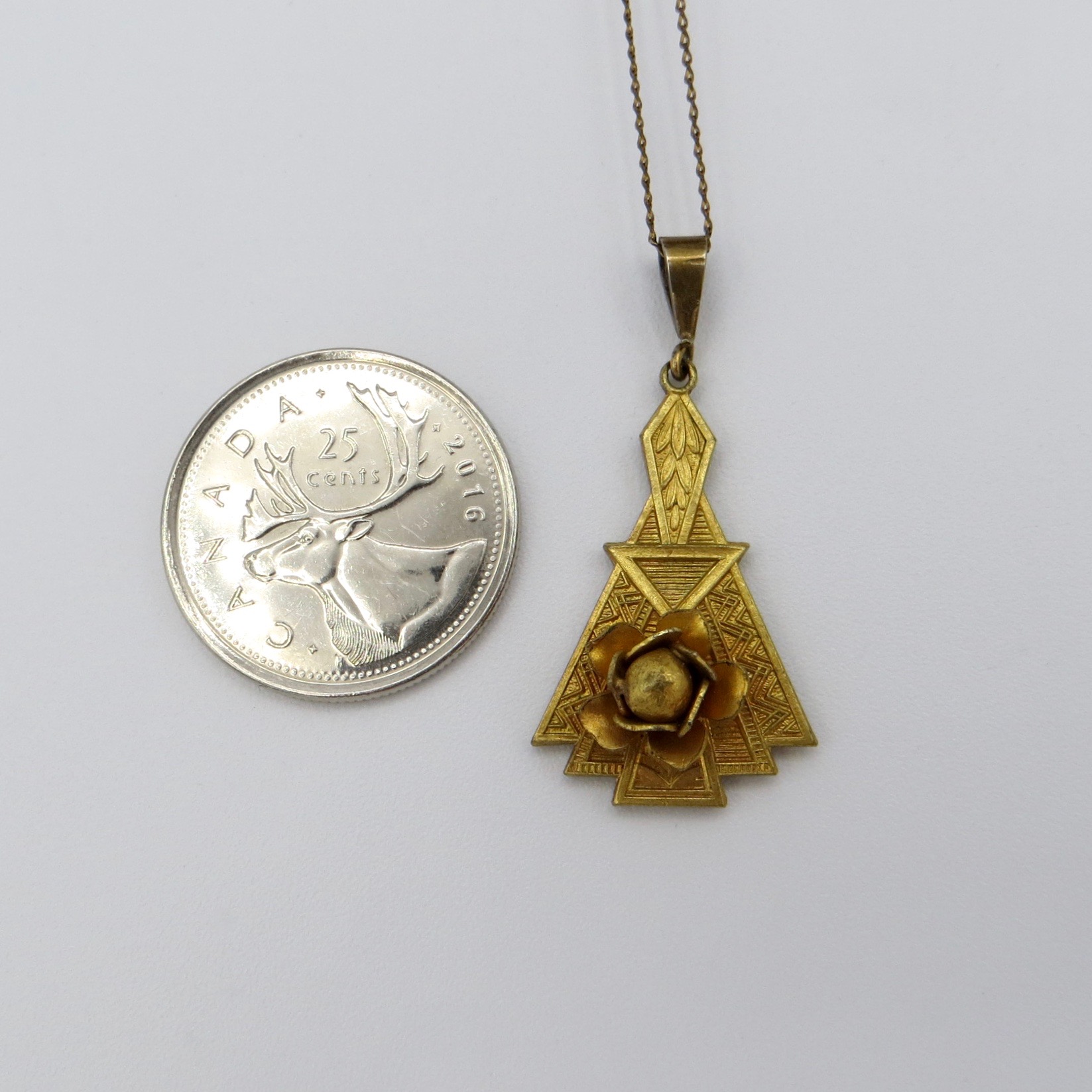 Geometric Rose Necklace
