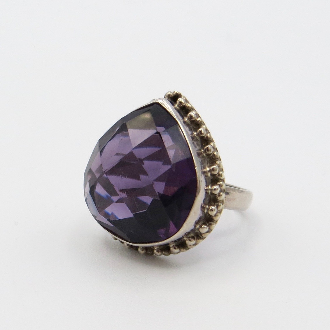 Amethyst Teardrop Ring