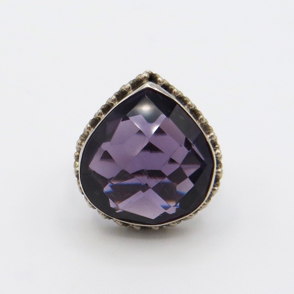 Amethyst Teardrop Ring