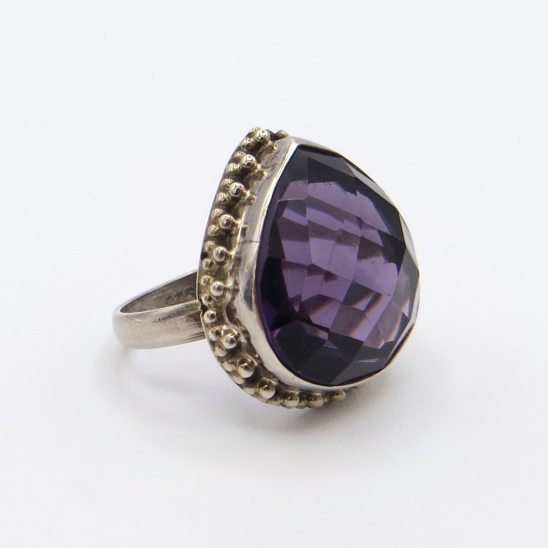 Amethyst Teardrop Ring