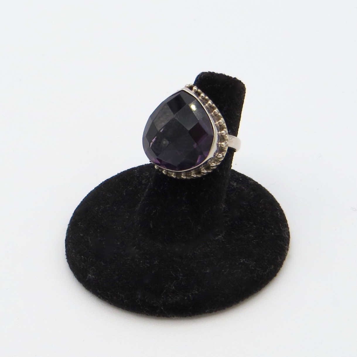 Amethyst Teardrop Ring