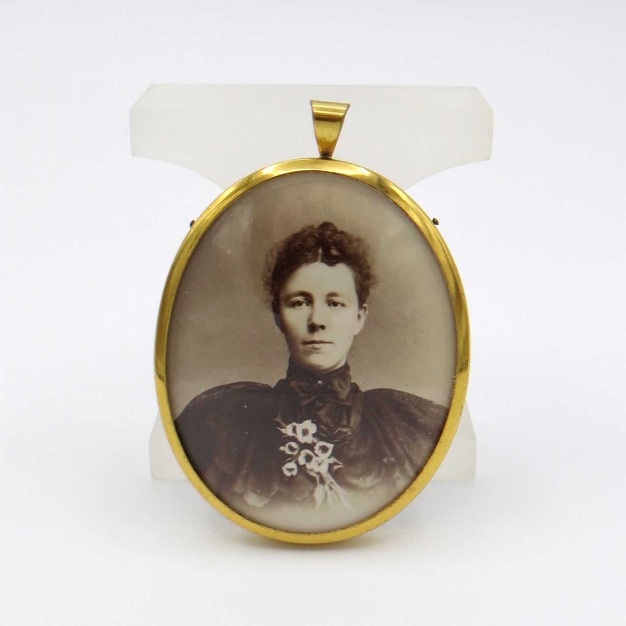 Vintage Photo Pendant in a Gold-Filled Frame