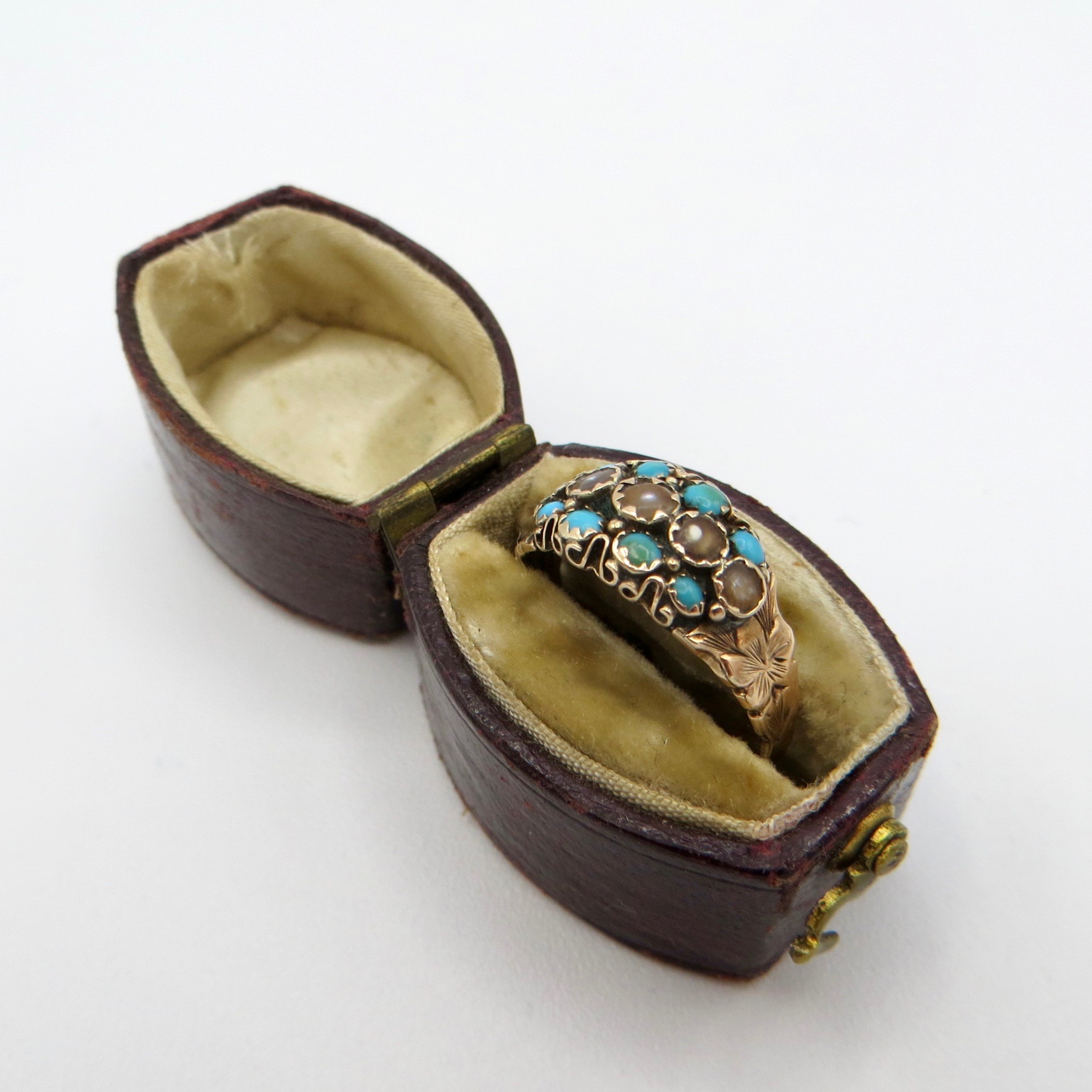 Victorian 9ct Pearl & Turquoise Band