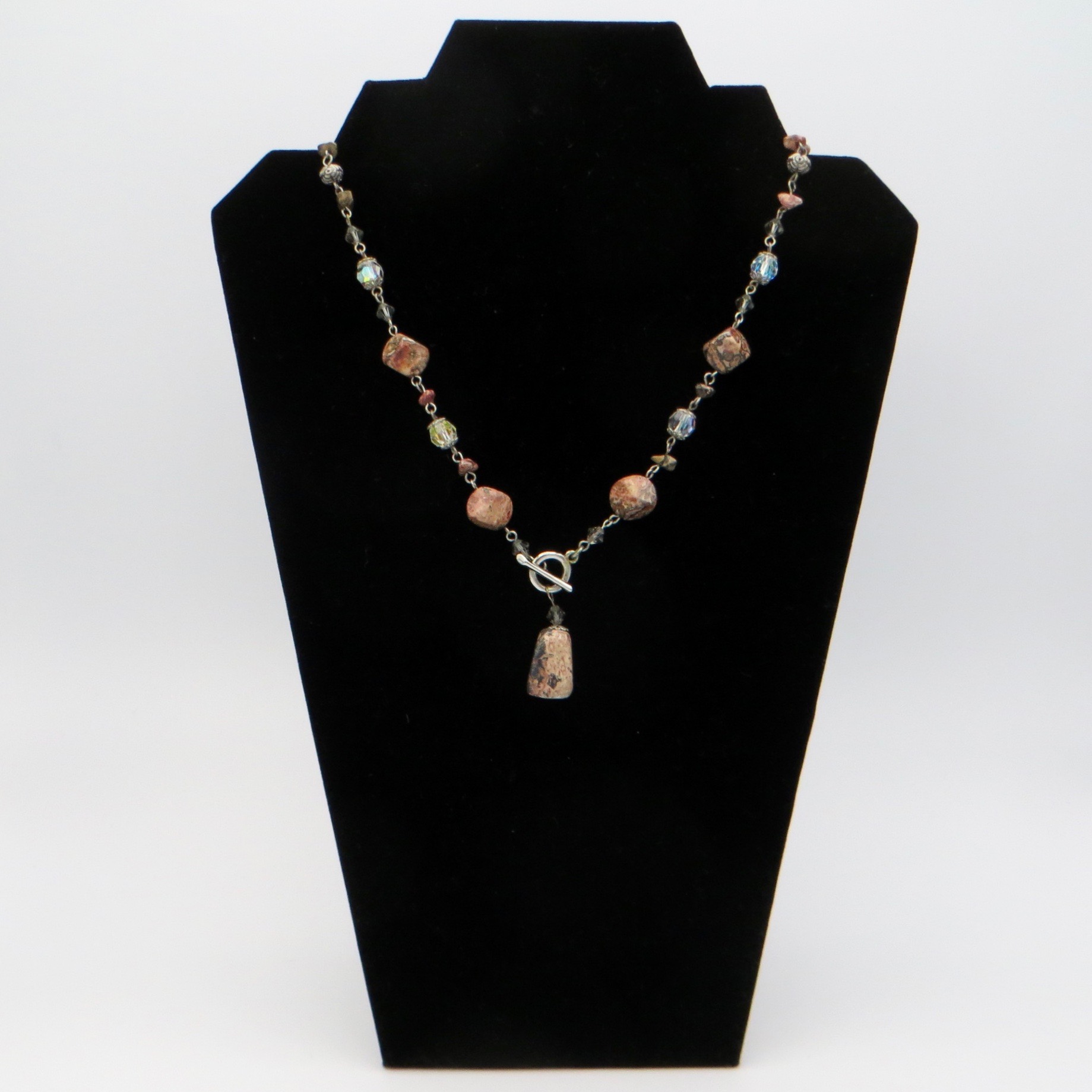 Artisan Agate & Crystal Necklace