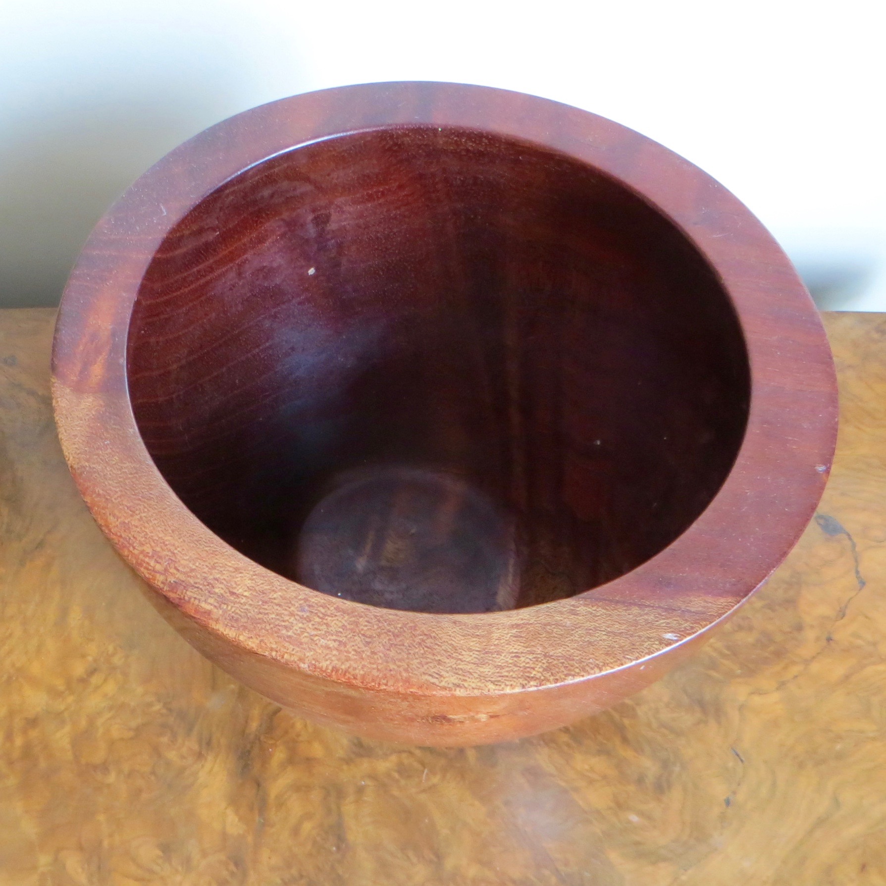 Hand-Carved Mahogany Bowl