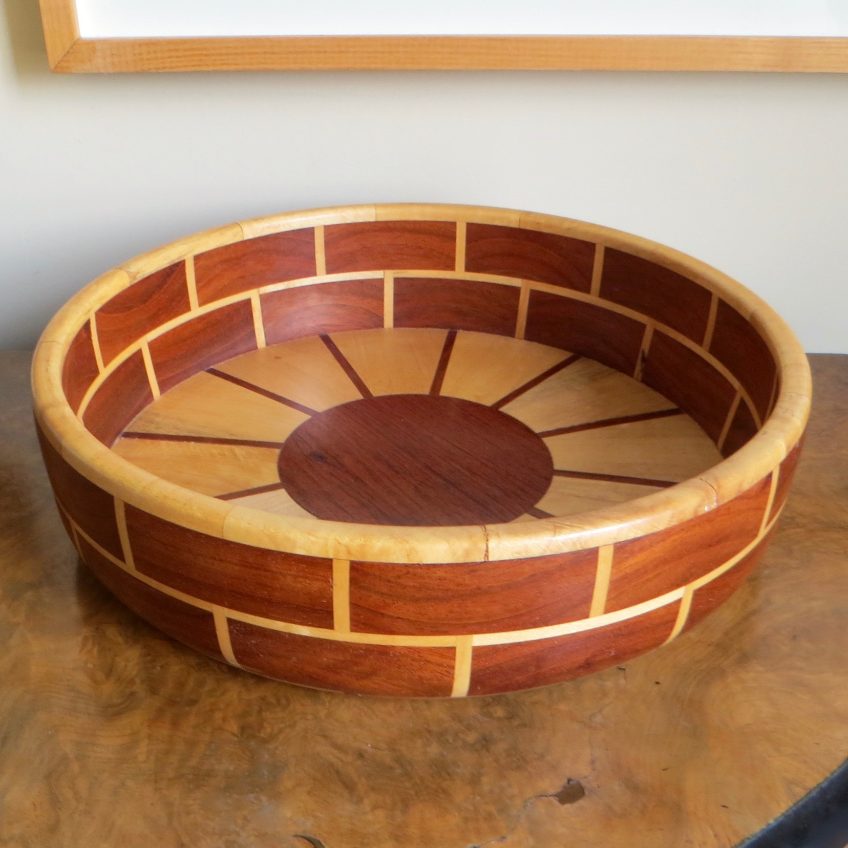 Wooden Sun Bowl