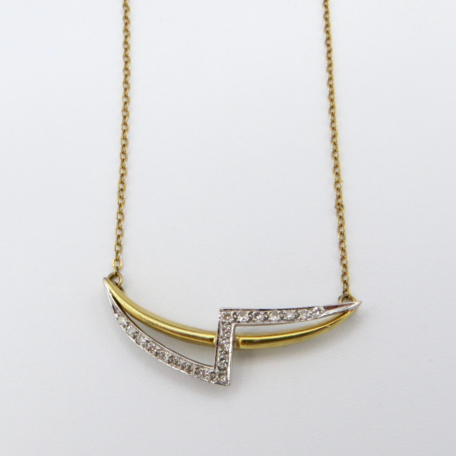 Diamond Lightning Bolt Necklace