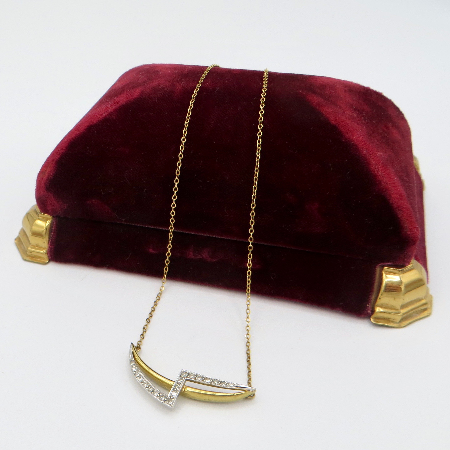 Diamond Lightning Bolt Necklace