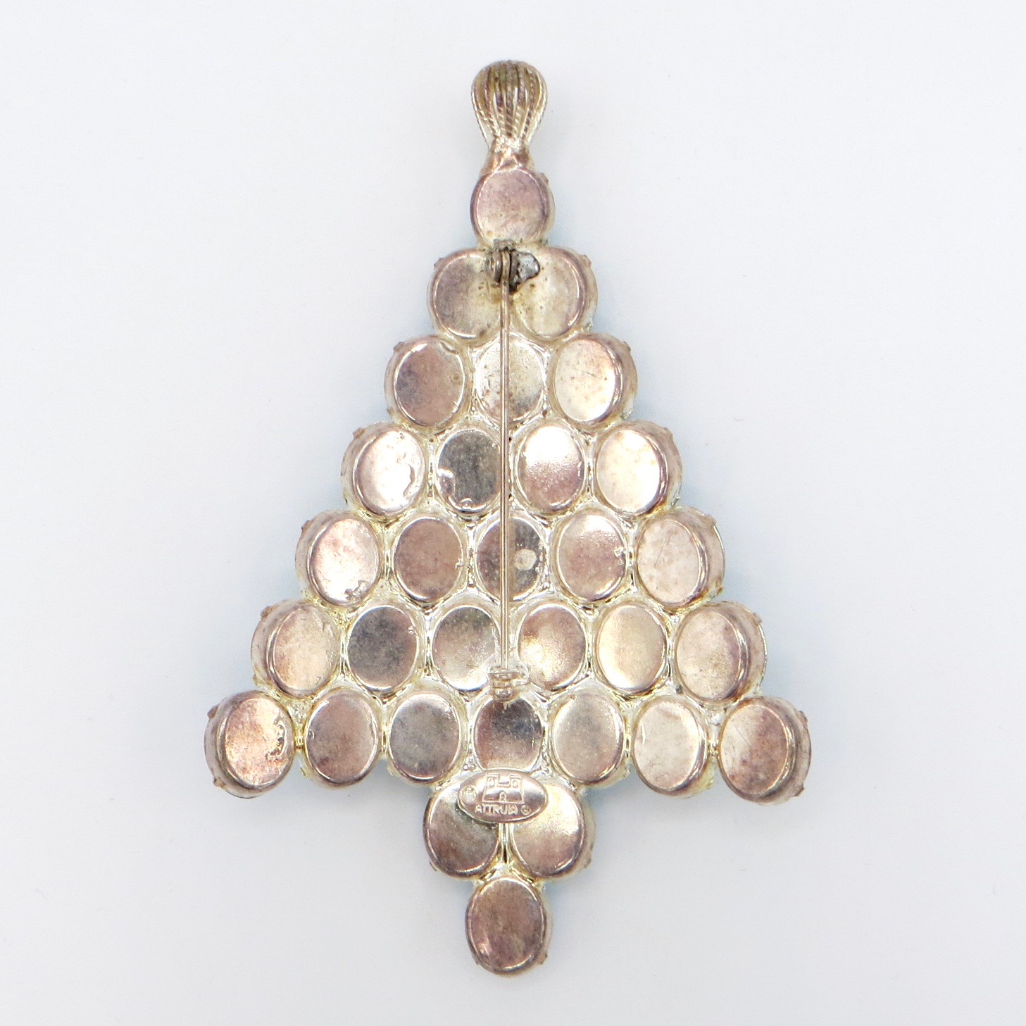 Attruia Blue Christmas Tree Brooch