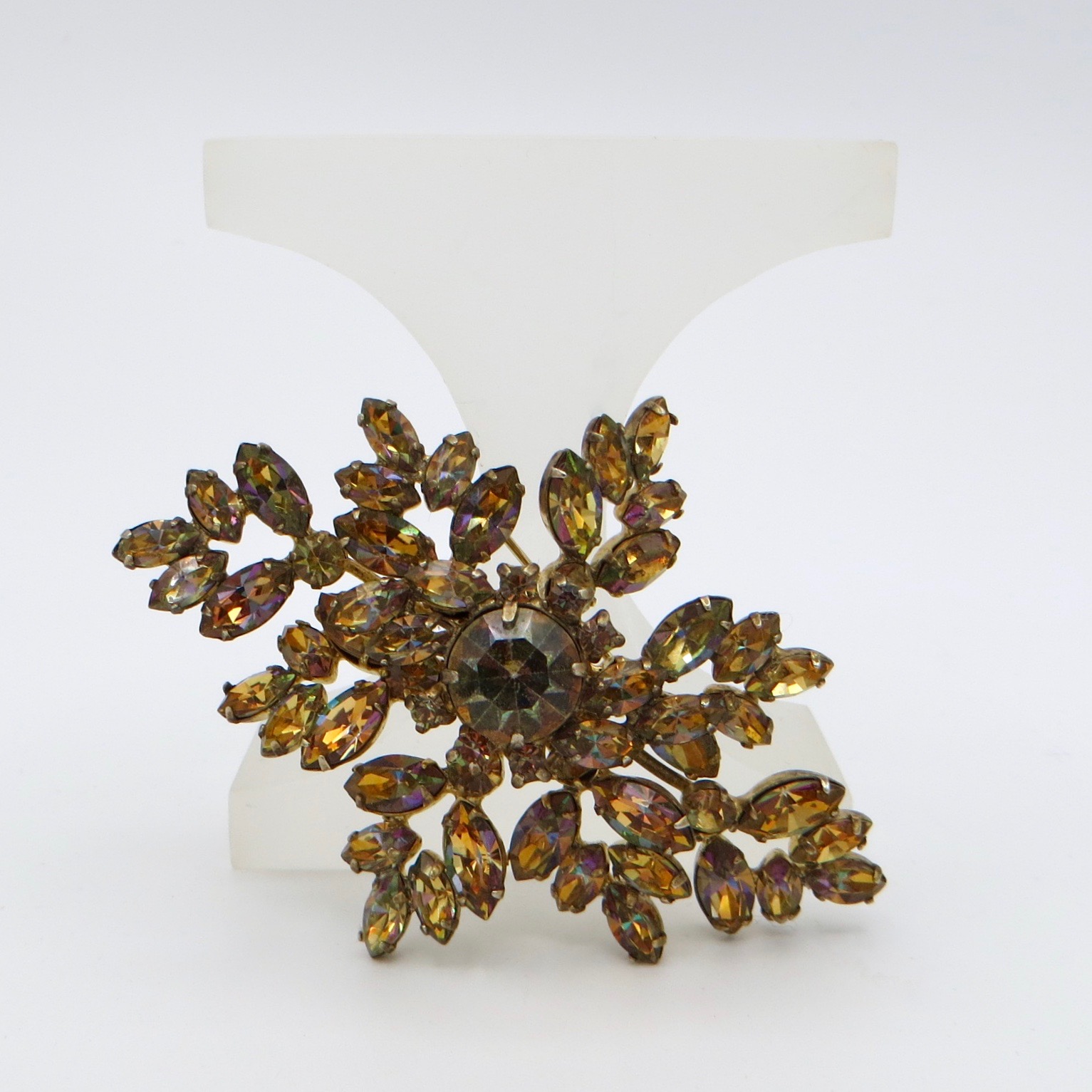 Jayflex Sterling Amber-Tone Brooch