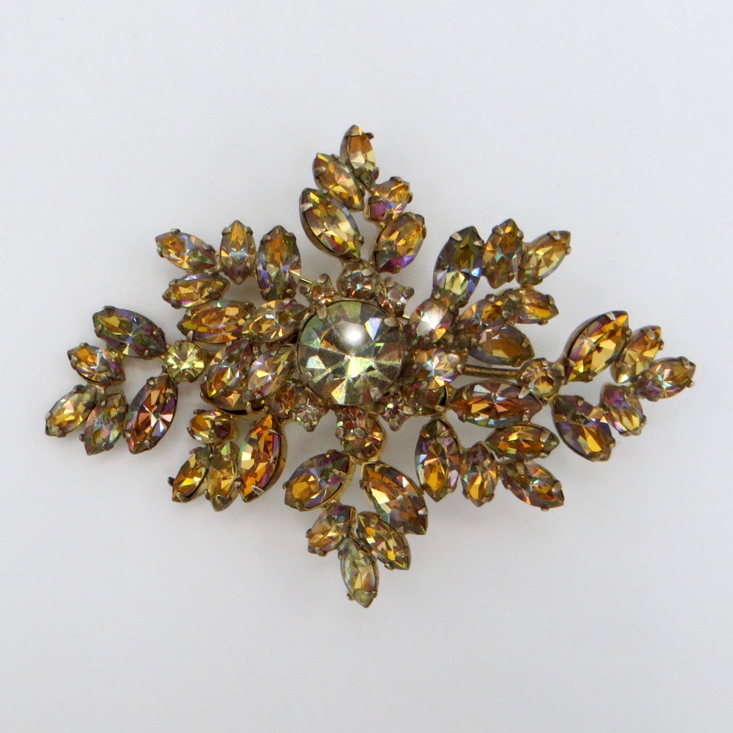 Jayflex Sterling Amber-Tone Brooch