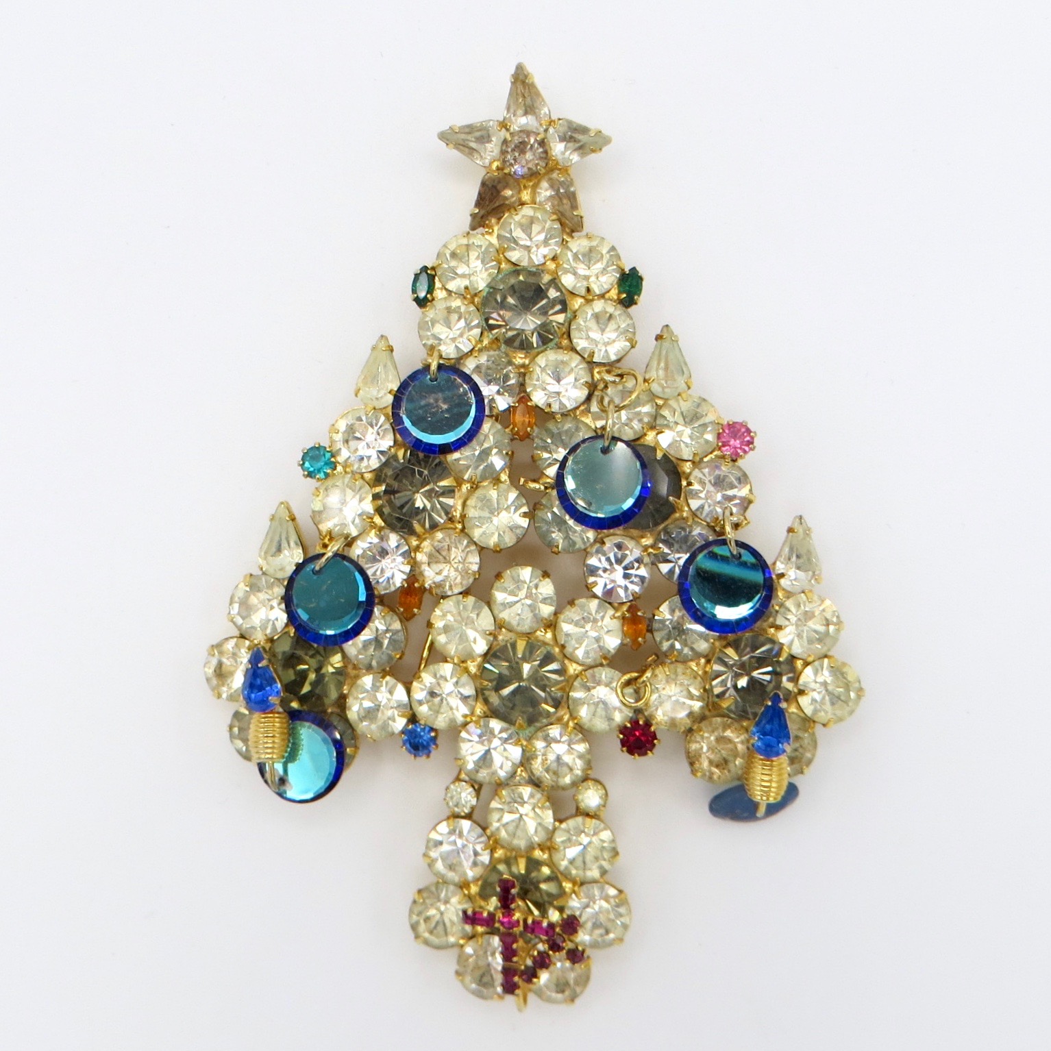Large Anthony Attruia Christmas Tree Brooch