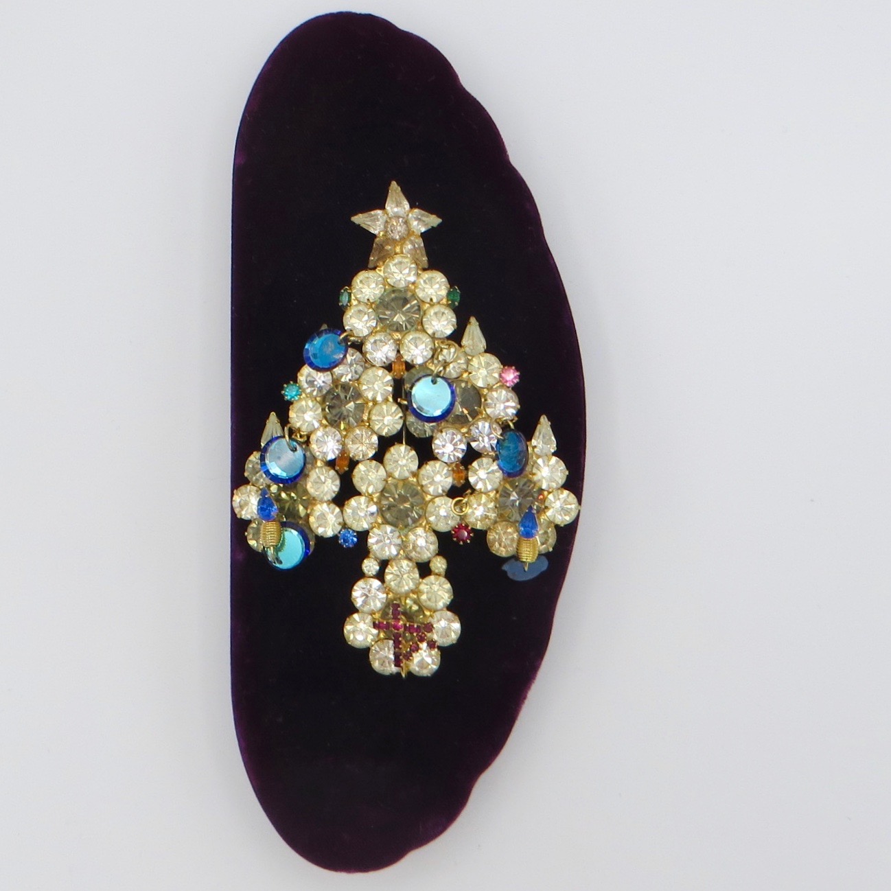 Large Anthony Attruia Christmas Tree Brooch