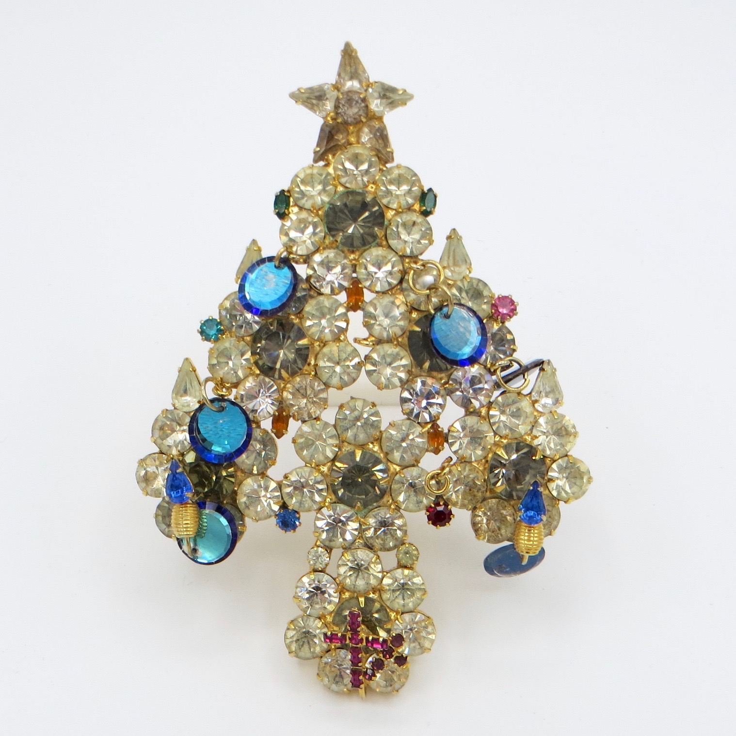 Large Anthony Attruia Christmas Tree Brooch