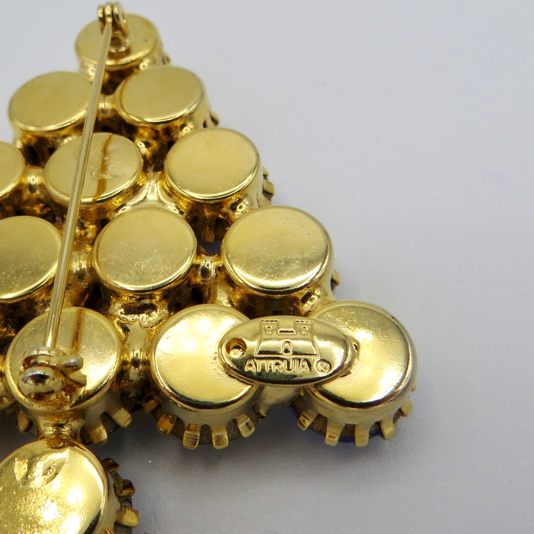 Attruia Firefighter Christmas Tree Brooch