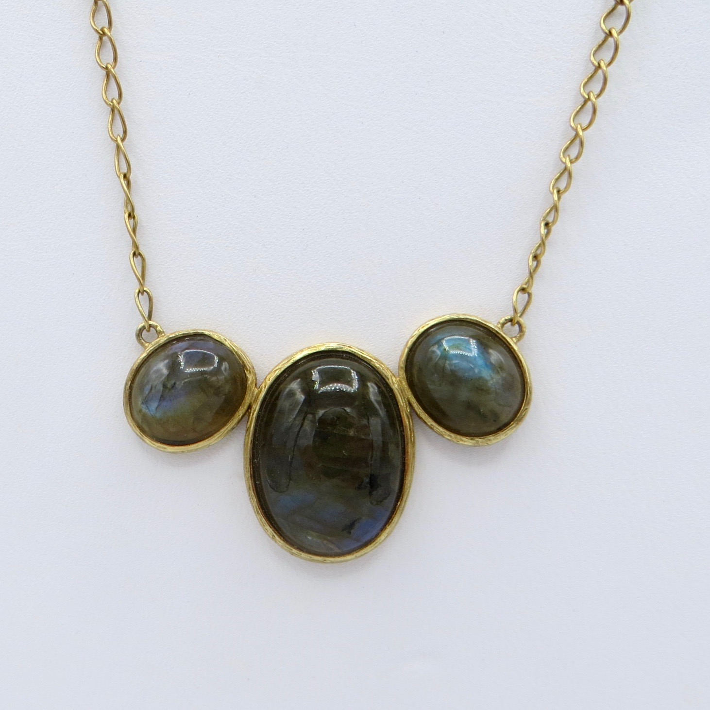 Sterling Gilt & Labradorite Necklace