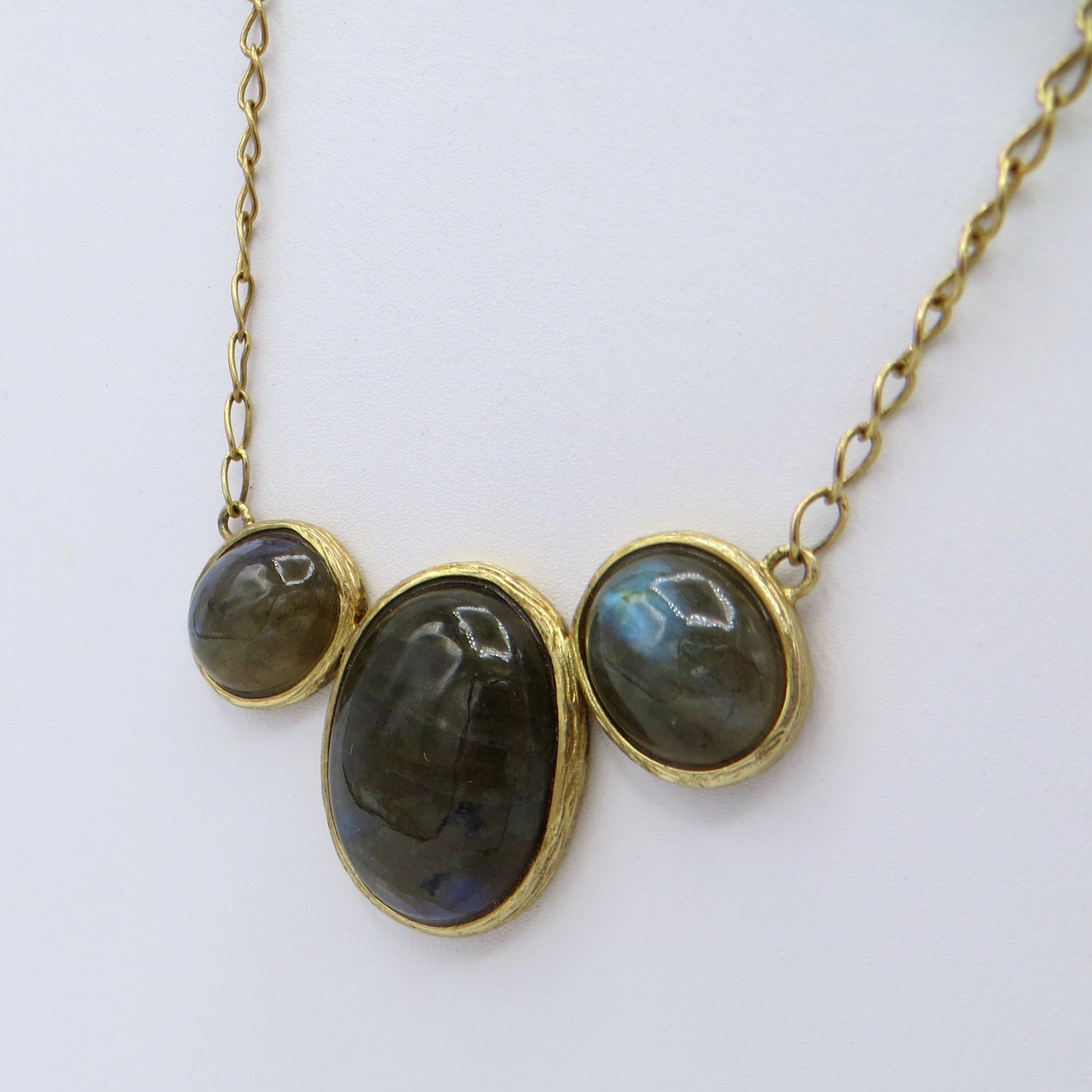 Sterling Gilt & Labradorite Necklace