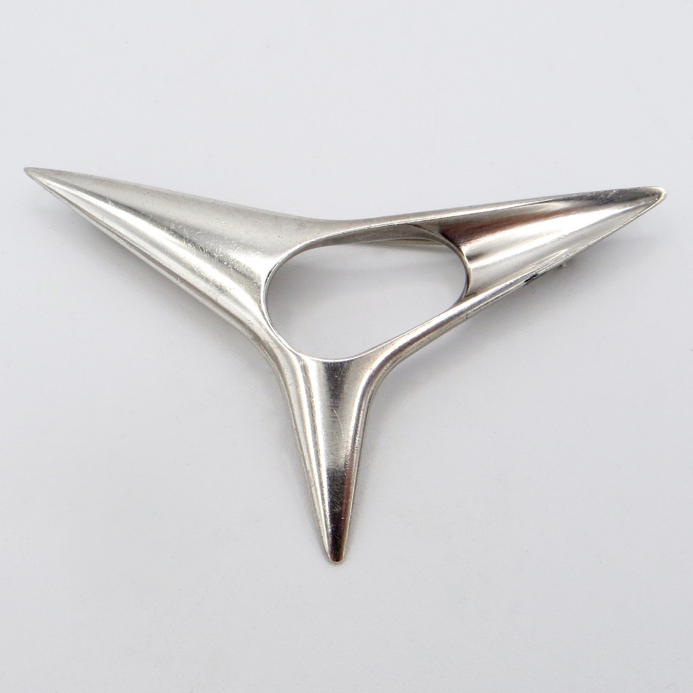 Georg Jensen Modernist Brooch - Three Points