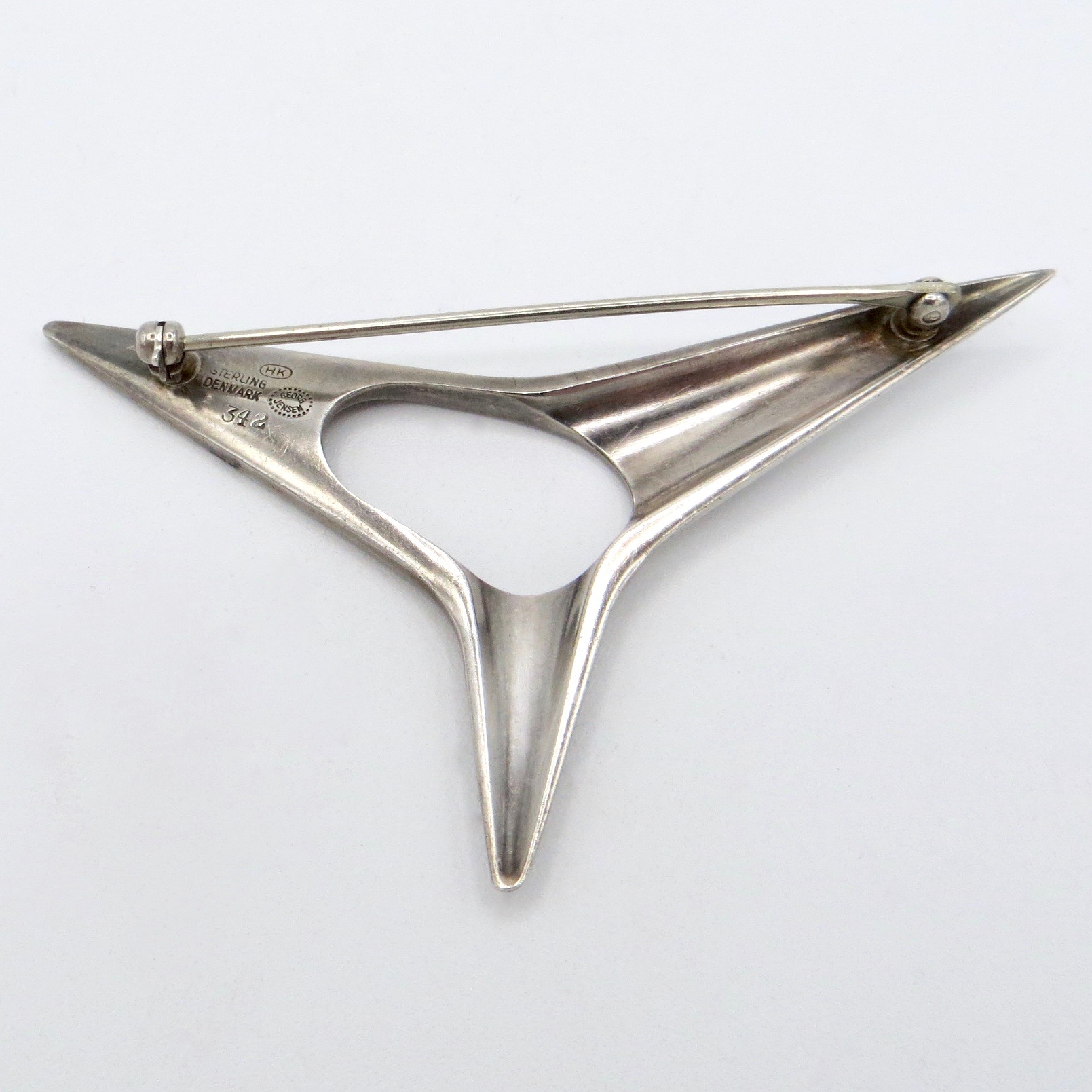 Georg Jensen Modernist Brooch - Three Points