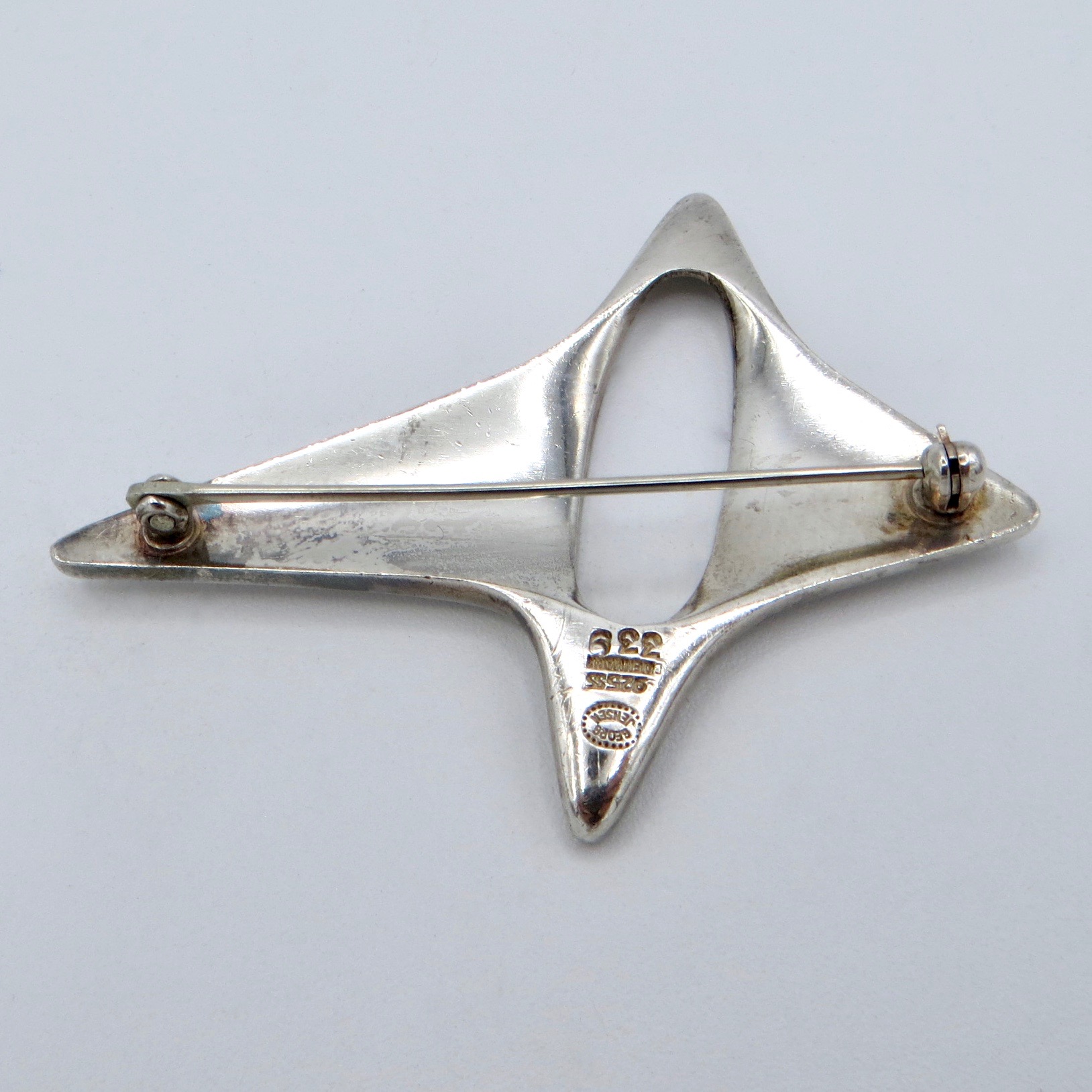 Georg Jensen Modernist Brooch - Four Points