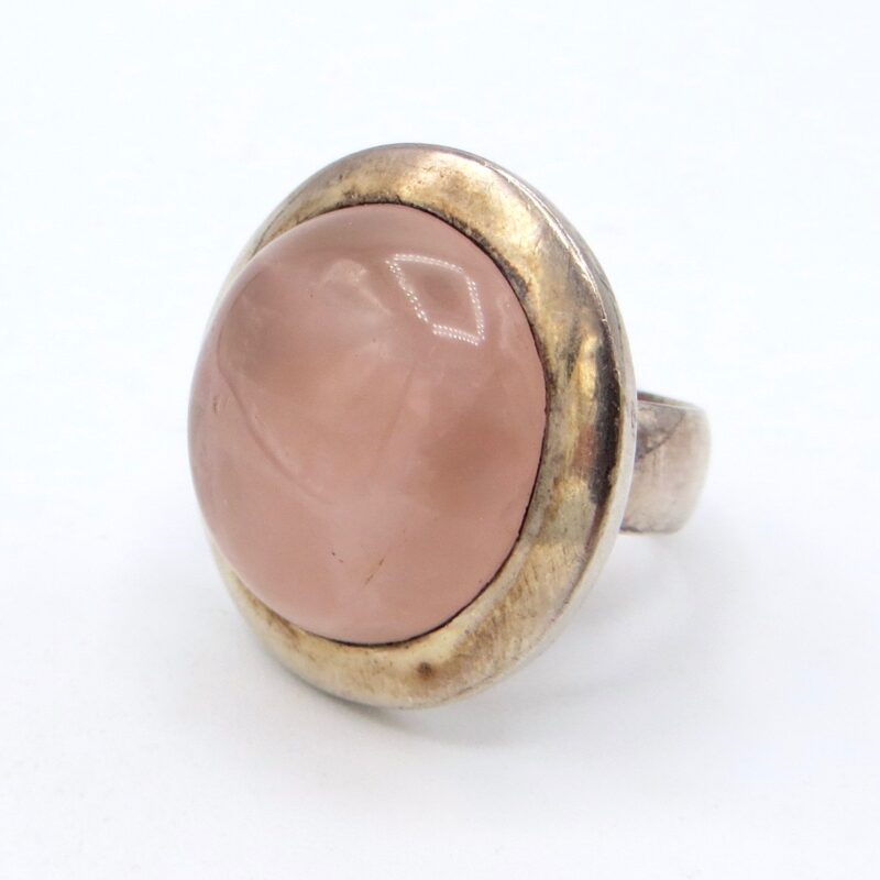 Rose Quartz and Silver Ring