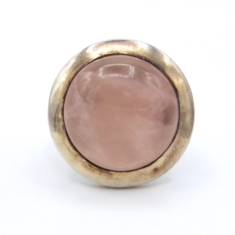 Rose Quartz and Silver Ring