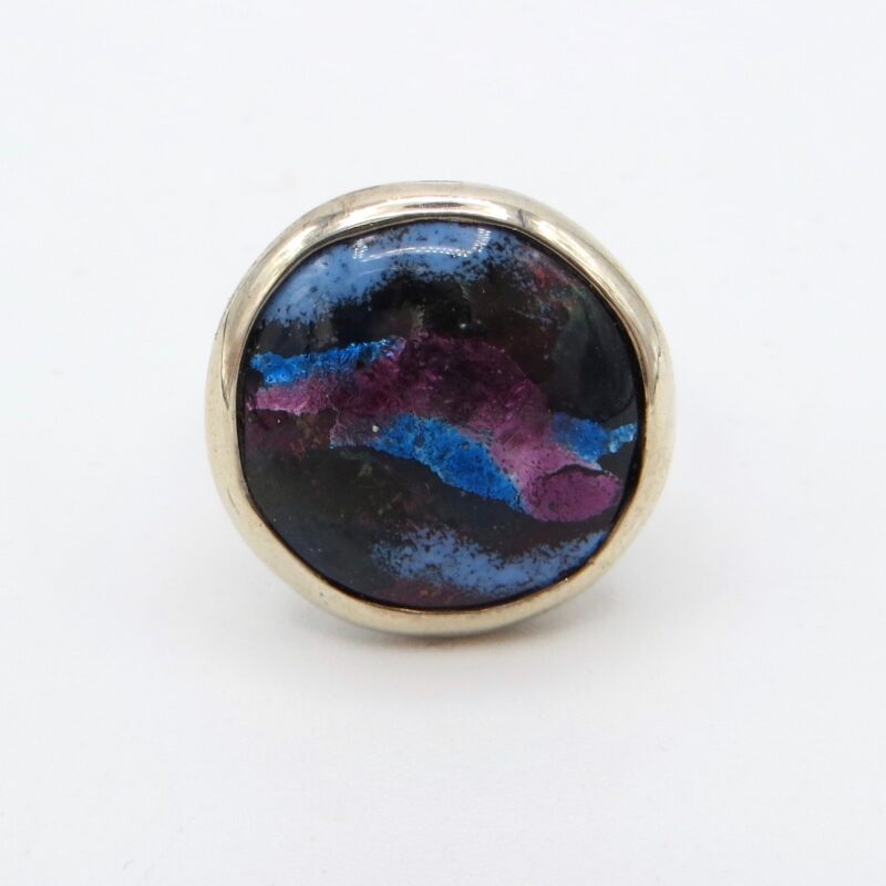 Silver and Murano Glass Ring