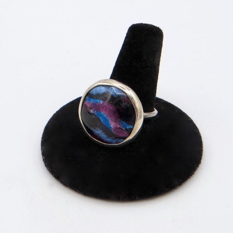 Silver and Murano Glass Ring