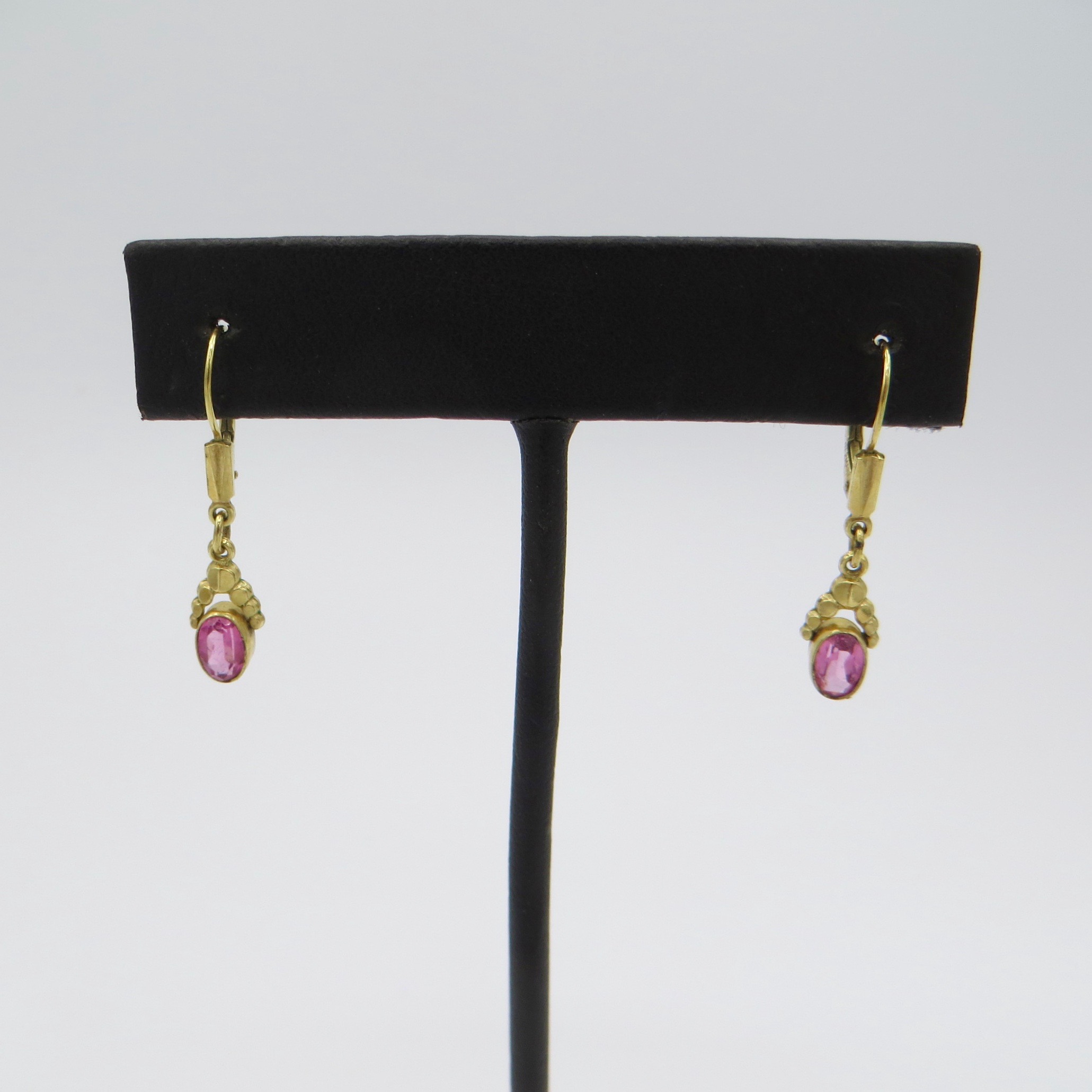 Vintage Pink Crystal Earrings