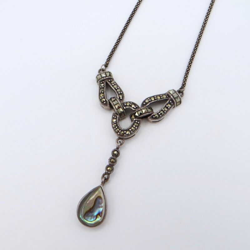 Sterling, Marcasite and Abalone Necklace