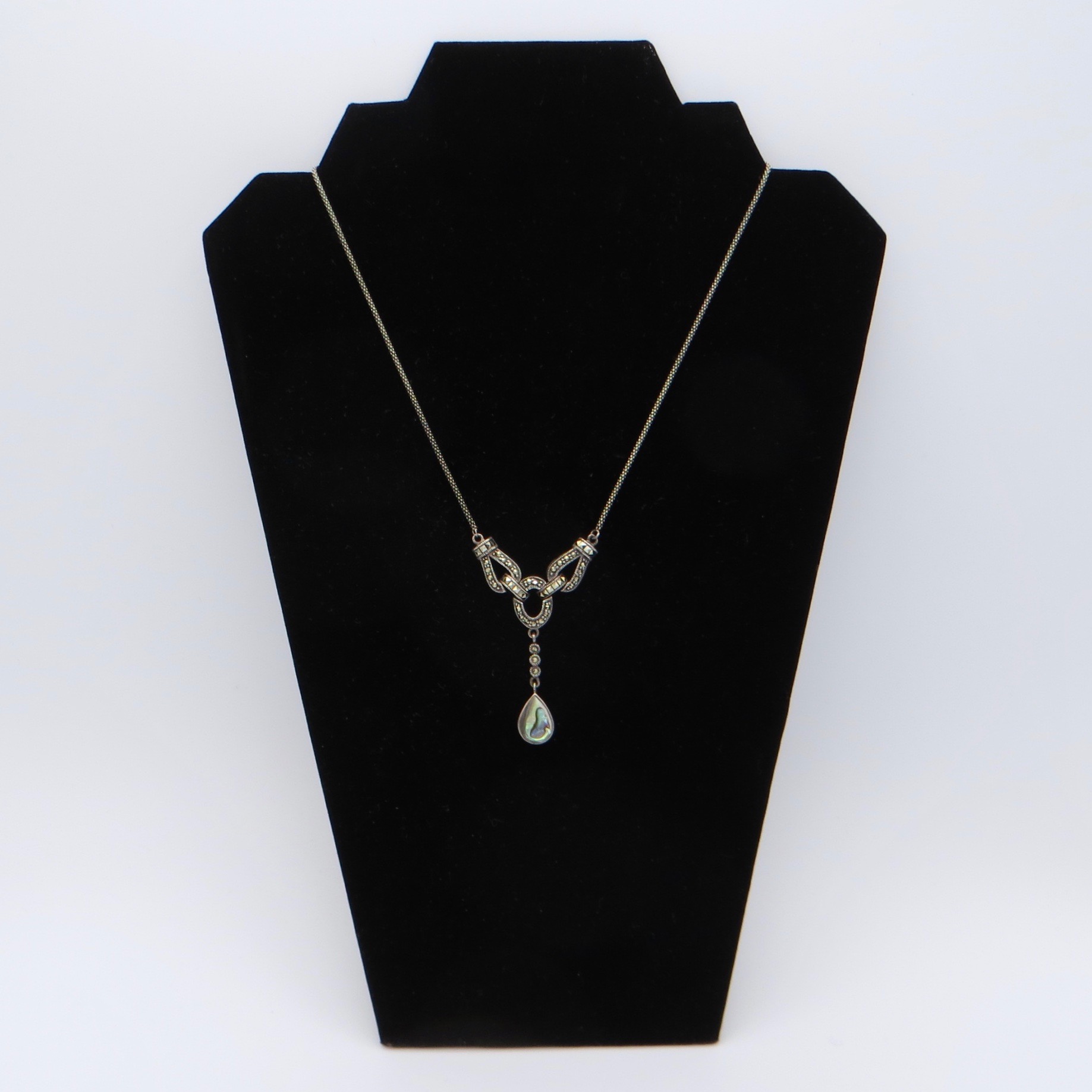 Sterling, Marcasite and Abalone Necklace
