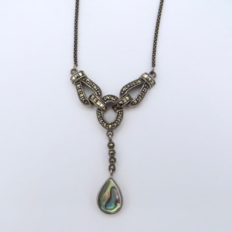 Sterling, Marcasite and Abalone Necklace