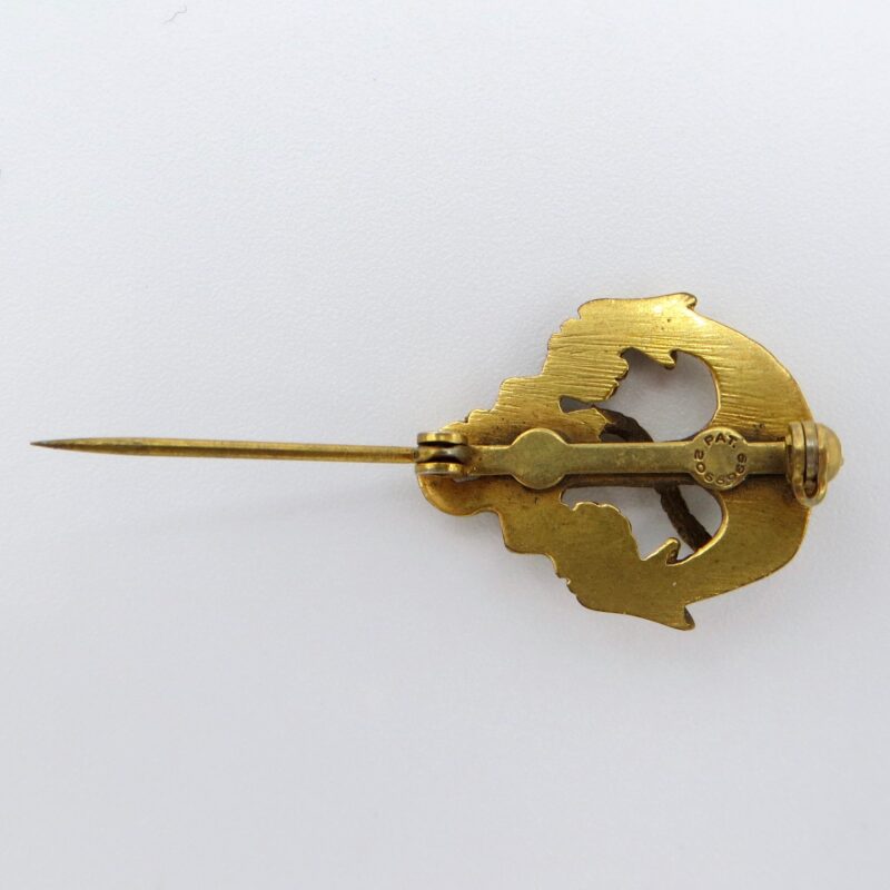 Vintage Enamel Anchor Brooch