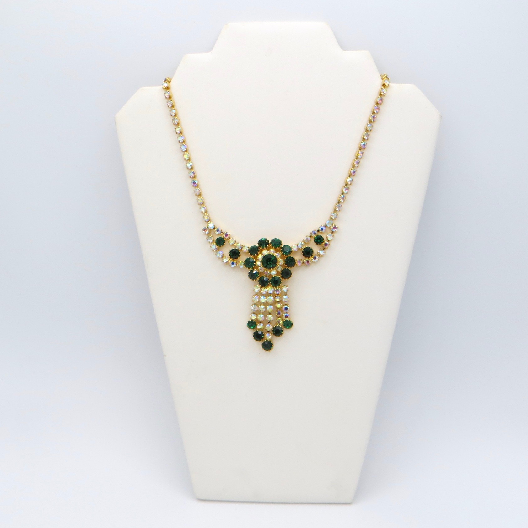 Vintage Floral Drop Necklace
