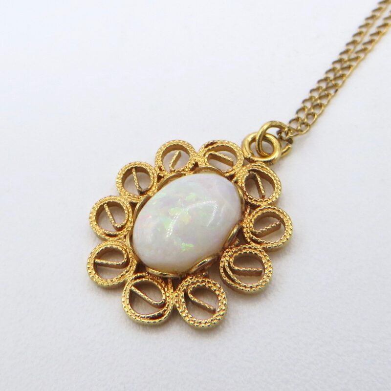 Gold-filled Opal Necklace
