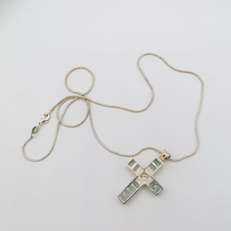 Silver and Crystal Cross