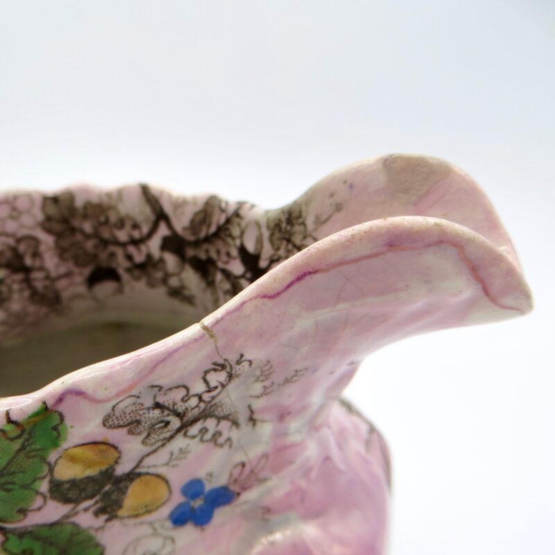 "Our Bread Untaxed" Pink Lustre Jug