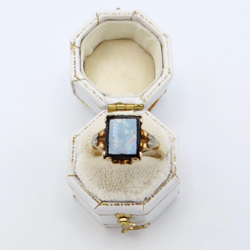 10kt Opal Panel Ring