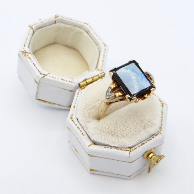 10kt Opal Panel Ring