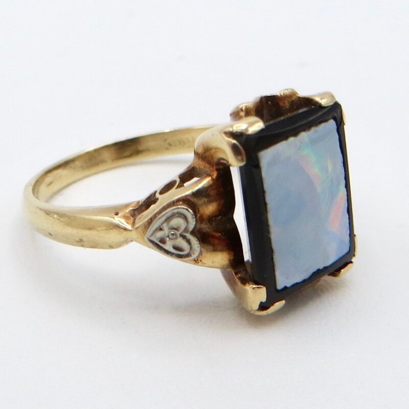 10kt Opal Panel Ring