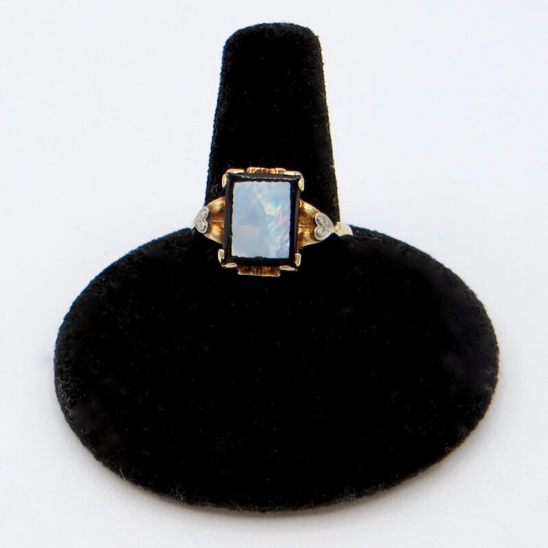 10kt Opal Panel Ring