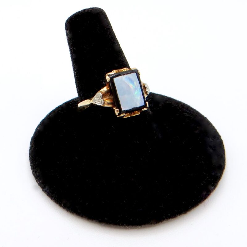 10kt Opal Panel Ring