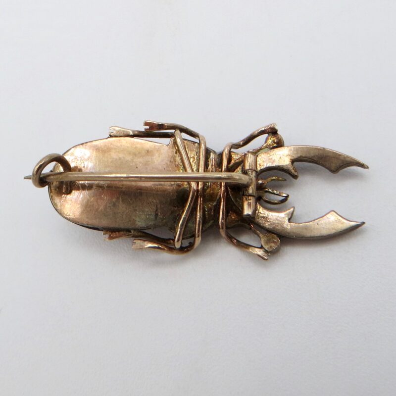 Victorian Garnet Beetle Brooch