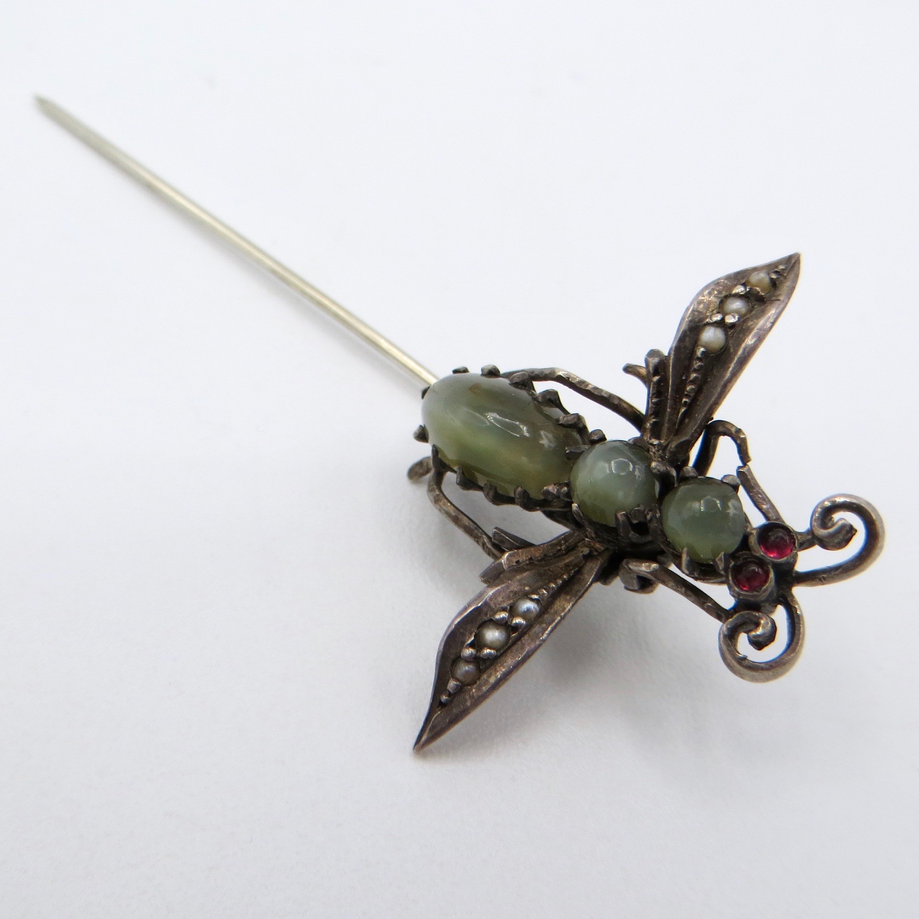 Cat's Eye Insect Brooch