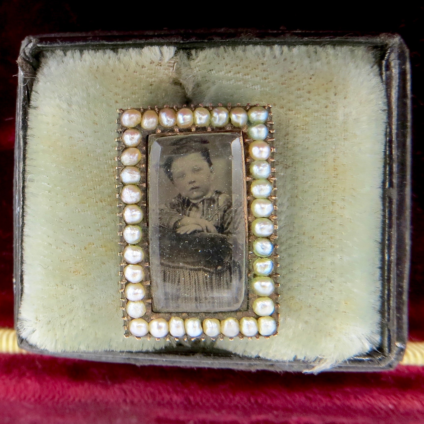 Victorian Tintype Brooch