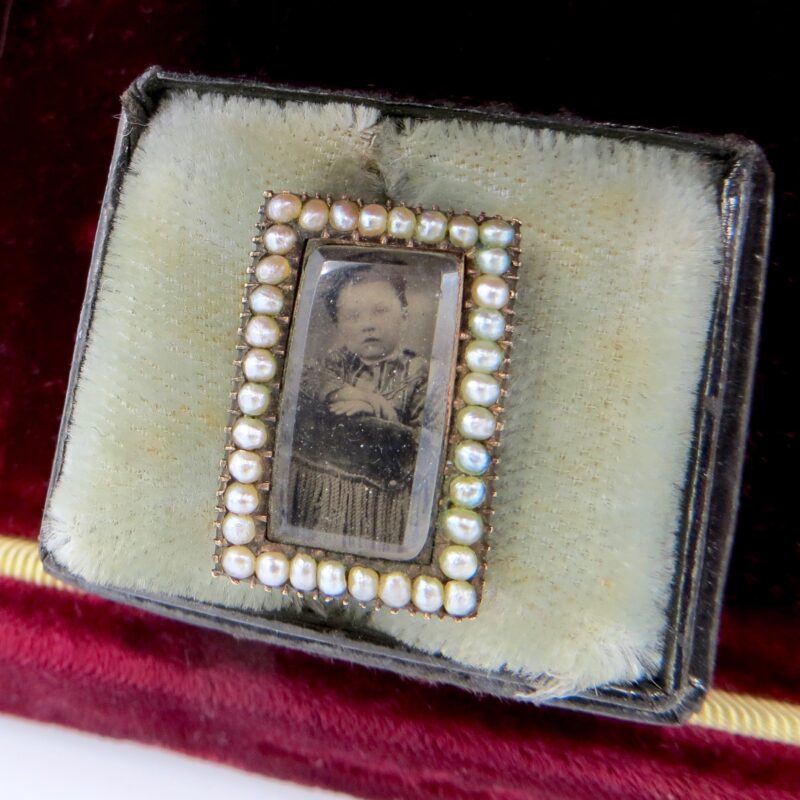 Victorian Tintype Brooch