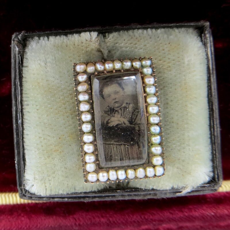 Victorian Tintype Brooch